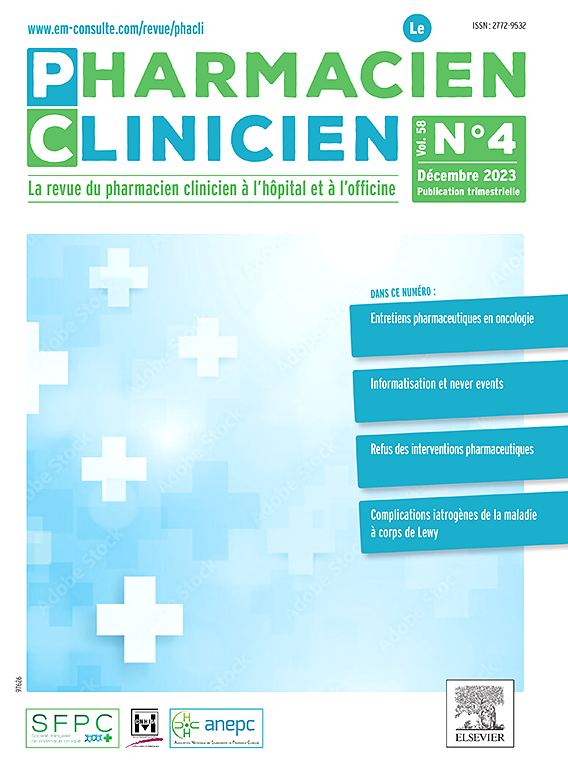 Go to journal home page - Le Pharmacien Clinicien